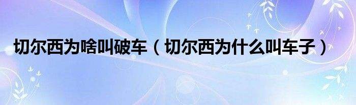 切尔西为什么叫车子，英超切尔西为什么叫车