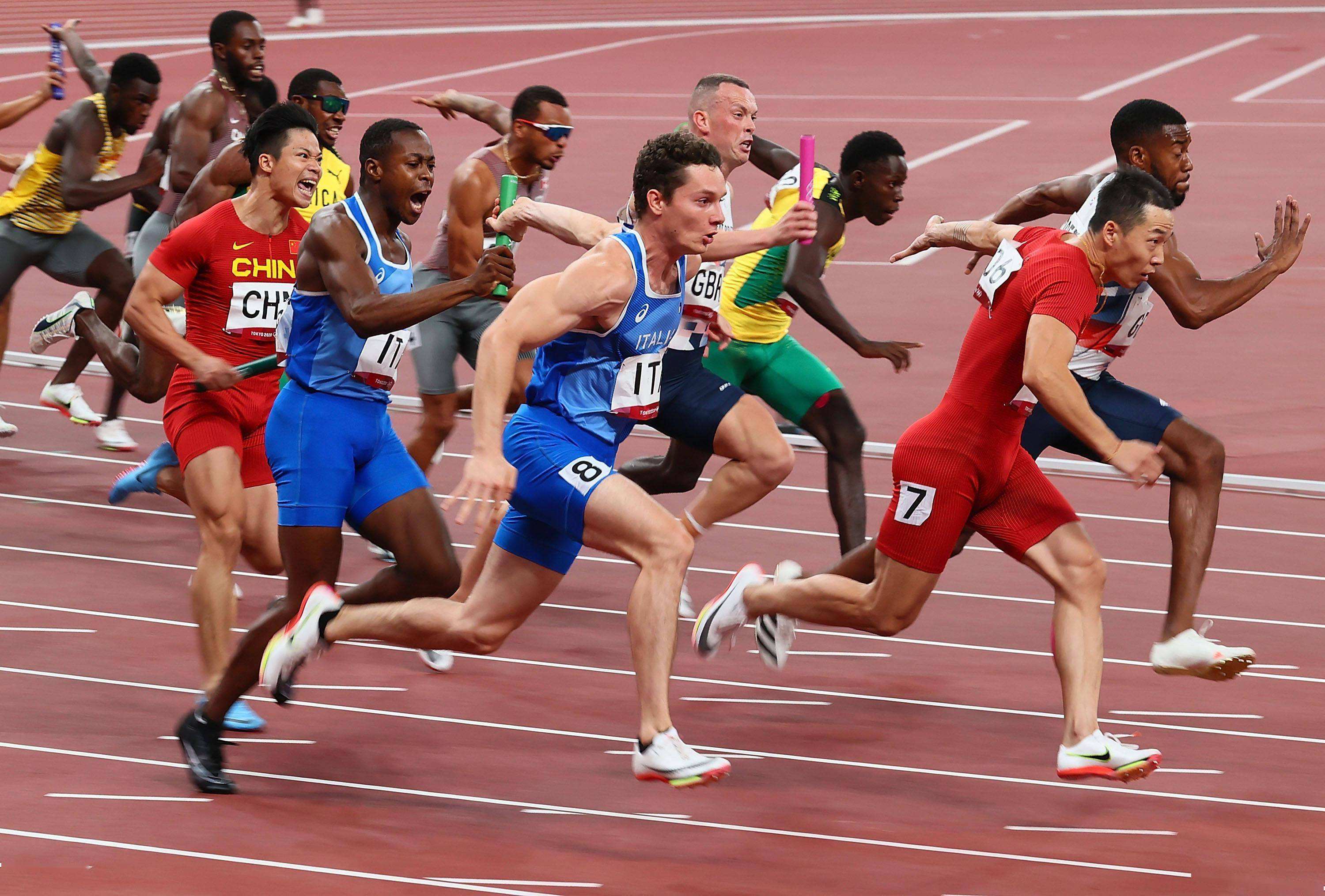 男子4X100M接力决赛时间，男子4x100m接力决赛时间美国