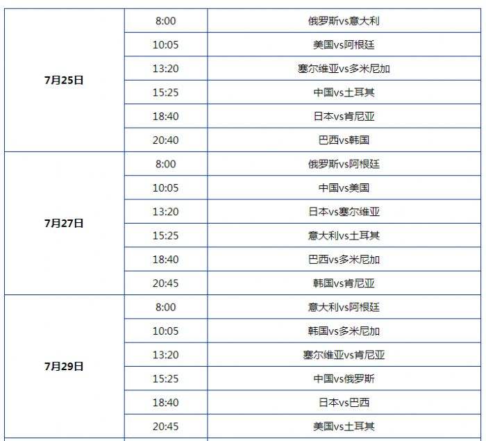 东京奥运会赛程表，东京奥运会赛程表 乒乓